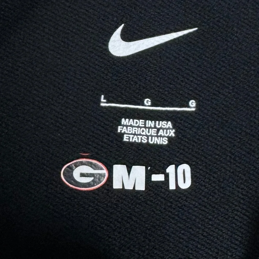 Nike Georgia Bulldogs 1/2 Zip Pullover Athletic Gameday Men Large Black NCAA USA